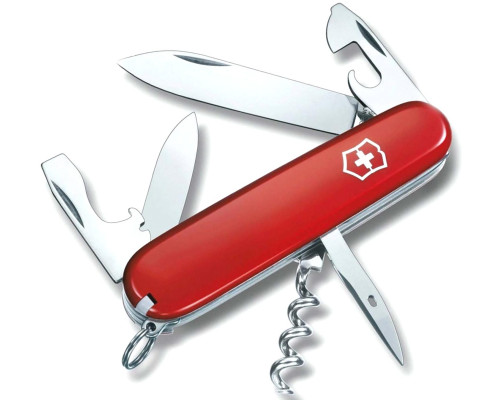 Нож перочинный Victorinox Spartan, 91 мм, 12 функций, рукоять пластик, красный