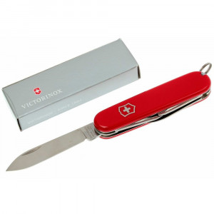 Нож перочинный Victorinox Recruit, 84 мм, 10 функций, рукоять пластик, красный
