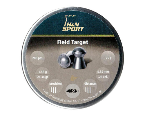Пули H&N Field Target 6,35 мм, 1,58 грамм, 200 штук